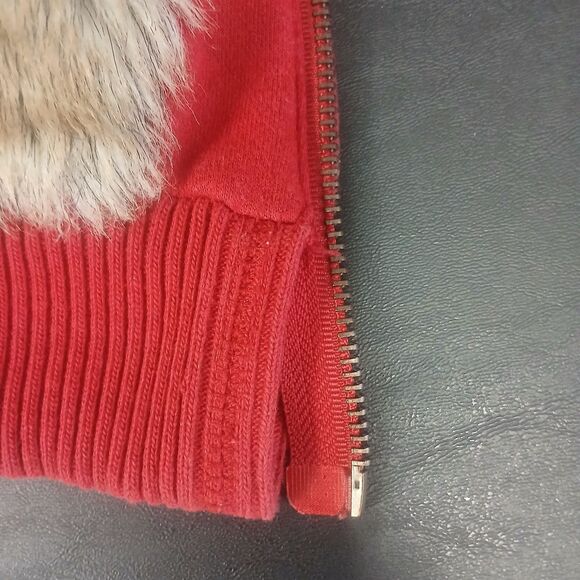 Aeropostale Fur Lined Zip Up Hoodie Size Medium Large Spell out Logo - Picture 6 of 16